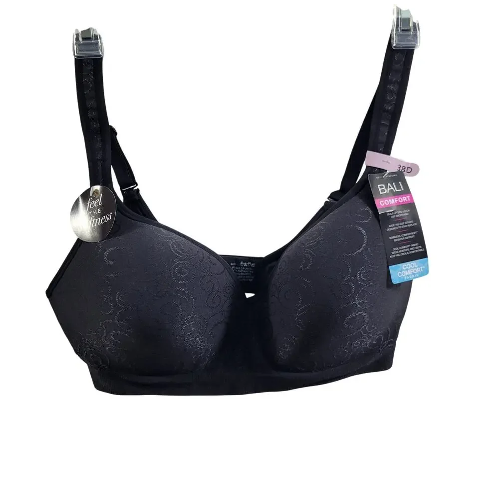 Bali Comfort Cool Comfort Fabric Lot of 2 Wireless Bras NWT Size 38D 121824-1004 - Picture 3 of 8
